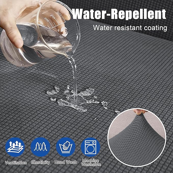 Water Repellent L Shaped Couch Covers, Sofa Seat Cushion Slipcovers, Stretch