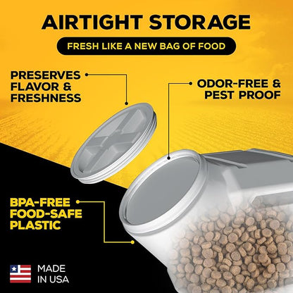 Gamma2 Vittles Vault Pet Food Storage Containers - Sealed Dog and Cat Food Storage Container, Fits up to 80lbs, Made in the USA - [14" L x 28" H]