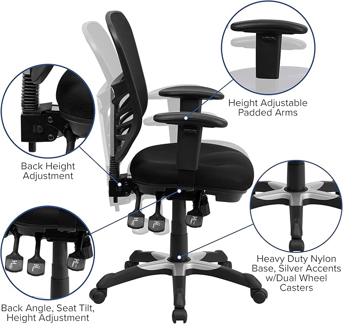 Flash Furniture Nicholas Mid-Back Swivel Desk Chair