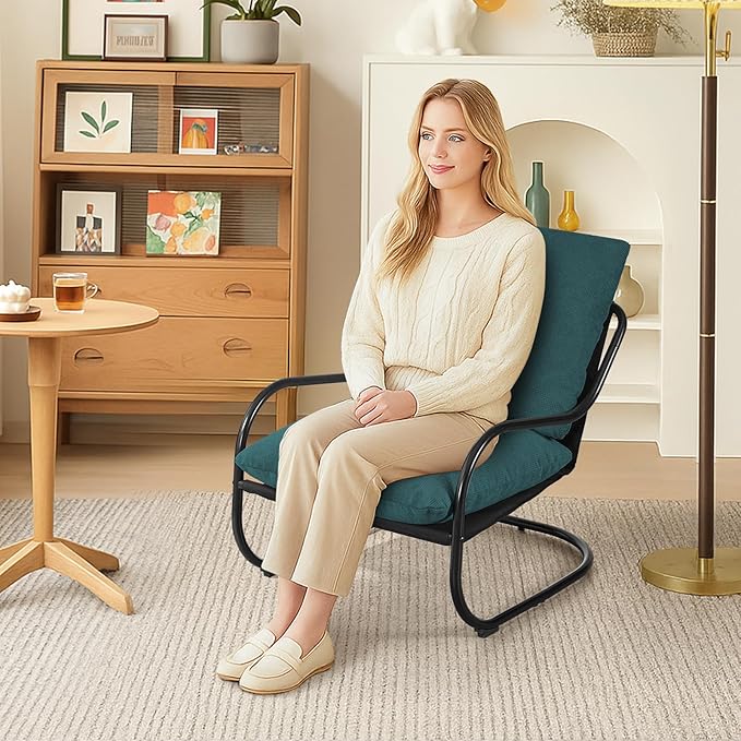 Peace nest Modern Accent Chair, Soft Upholstered Armchair