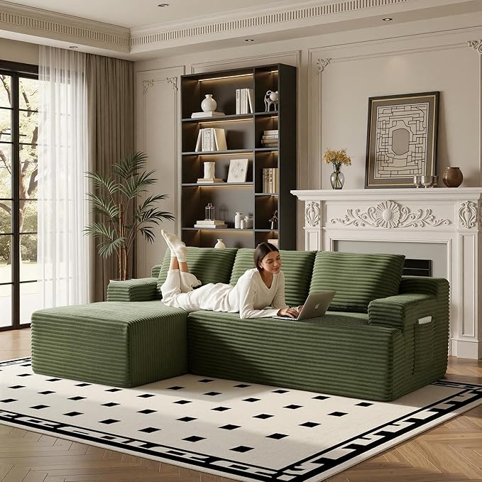96" Sectional Couches for Living Room Cloud Couch Sofa