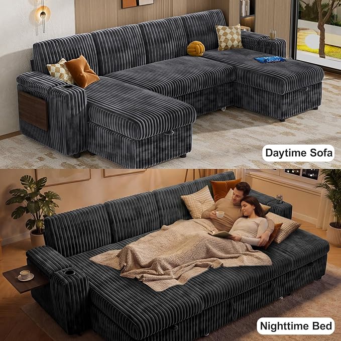Vipbear 108" Modular Sectional Sleeper Sofa
