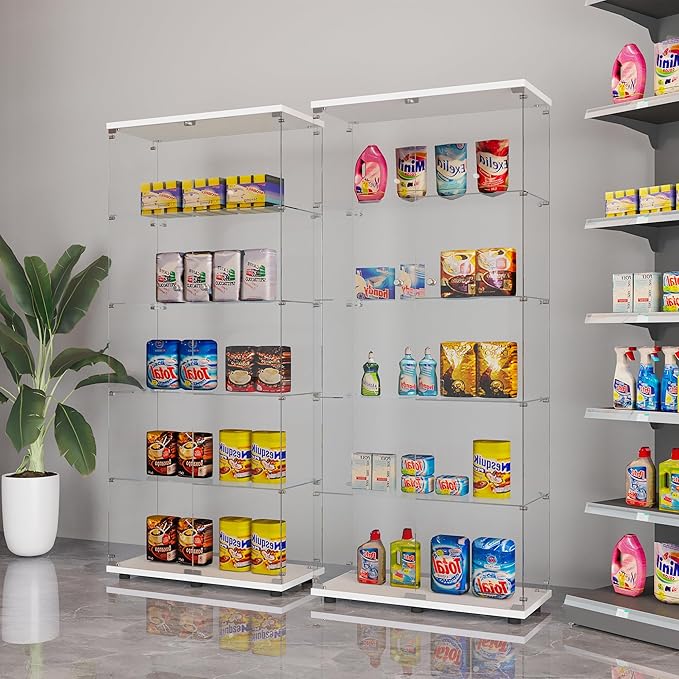 LFT HUIMEI2Y Glass Display Cabinet 5-Shelf