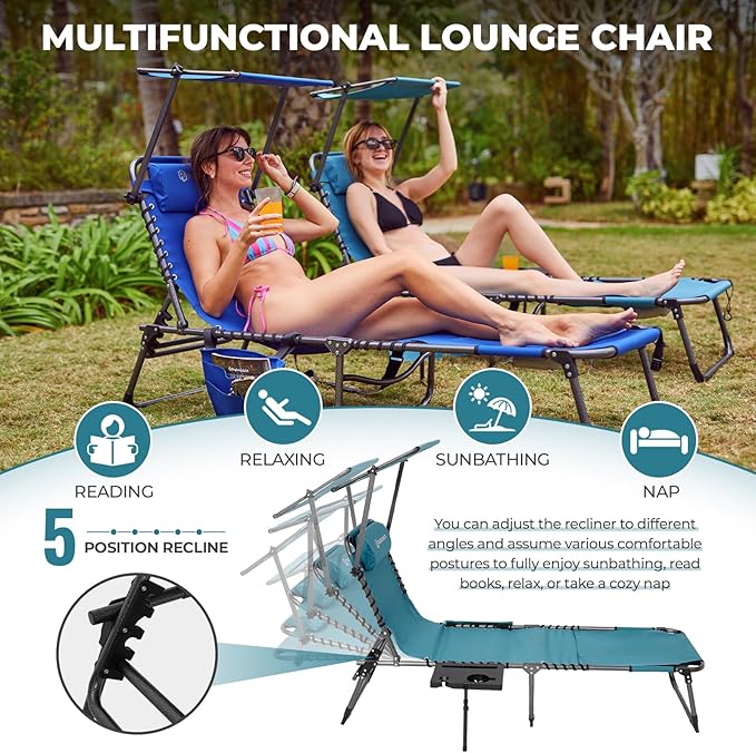 FUNDANGO 4 in 1 Tanning Chair