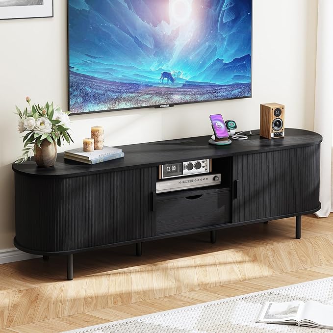 ONBRILL 69" TV Stand with Power Outlet