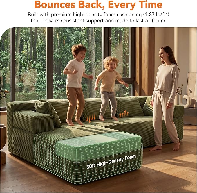 MONVANE 106" Cloud Sectional Couch