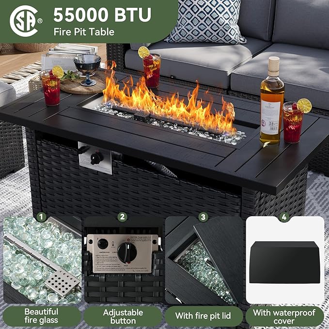 Aoxun 15 Piece Patio Furniture Set