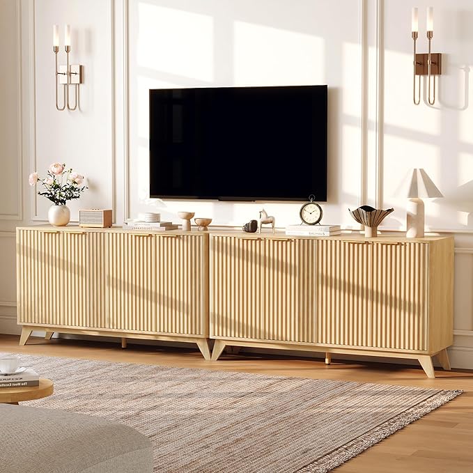 VINGLI Modern TV Stands for 65 inch tvs, Mid Century TV Stand
