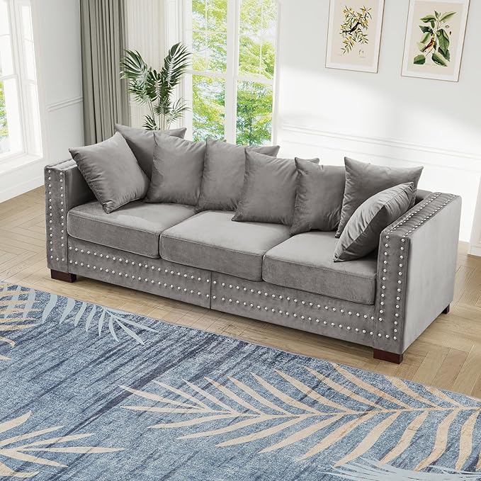 84.5"W Mid Century Modern Couch