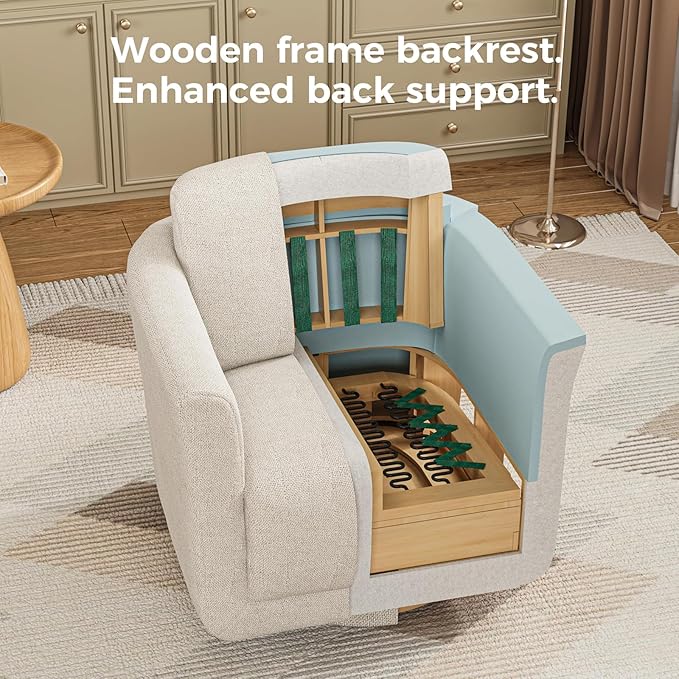 Swivel Accent Chair, 360° Chenille Barrel Swivel Chair
