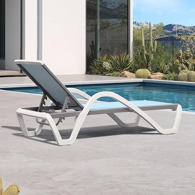 PURPLE LEAF Patio Chaise Lounge Chair