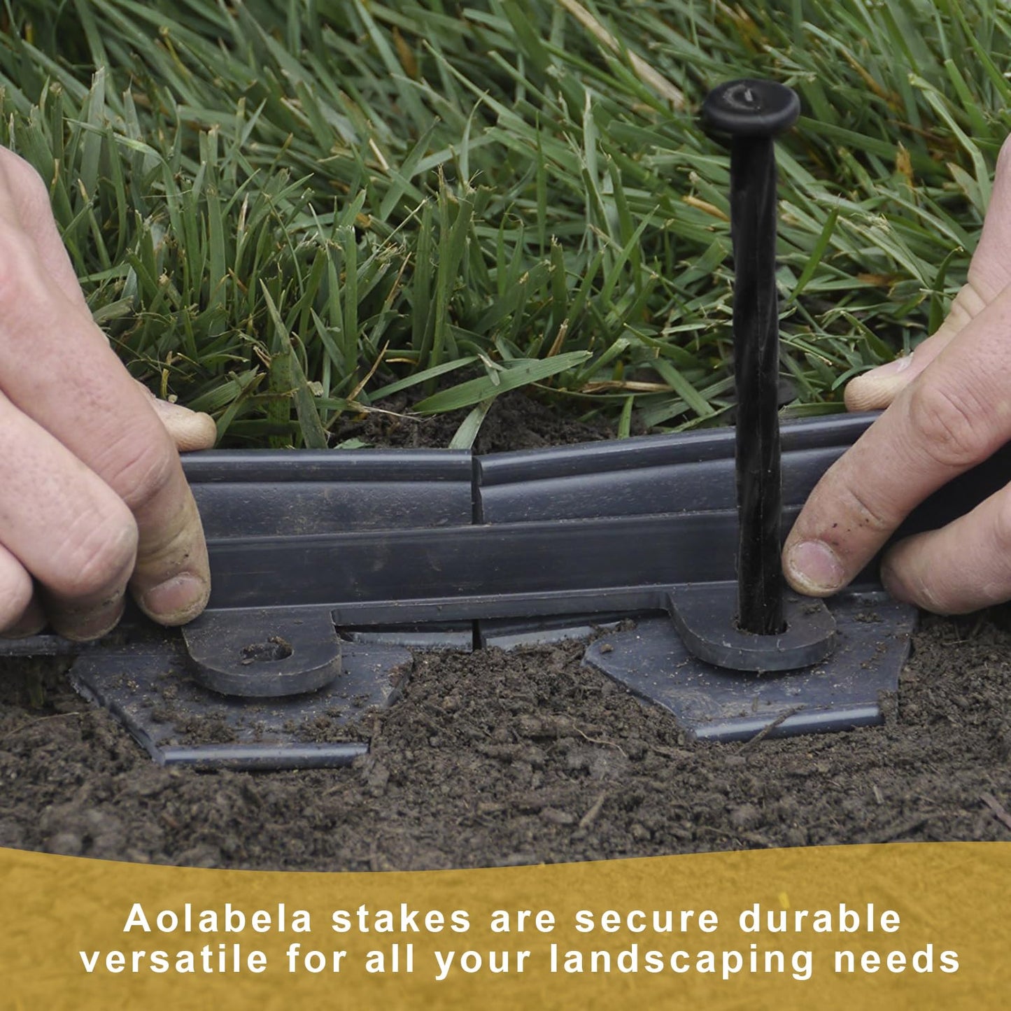 Aolabela 150 Pack 8 Inch Plastic Landscape Edging Anchoring Stakes Garden Lawn Yard Spikes Landscaping Stakes for Paver Edging, Weed Barrier, Tent, Artificial Turf