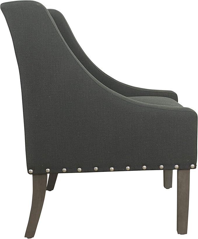 Homepop Home Decor | Upholstered Classic Swoop Arm Accent Chair | Accent Chairs