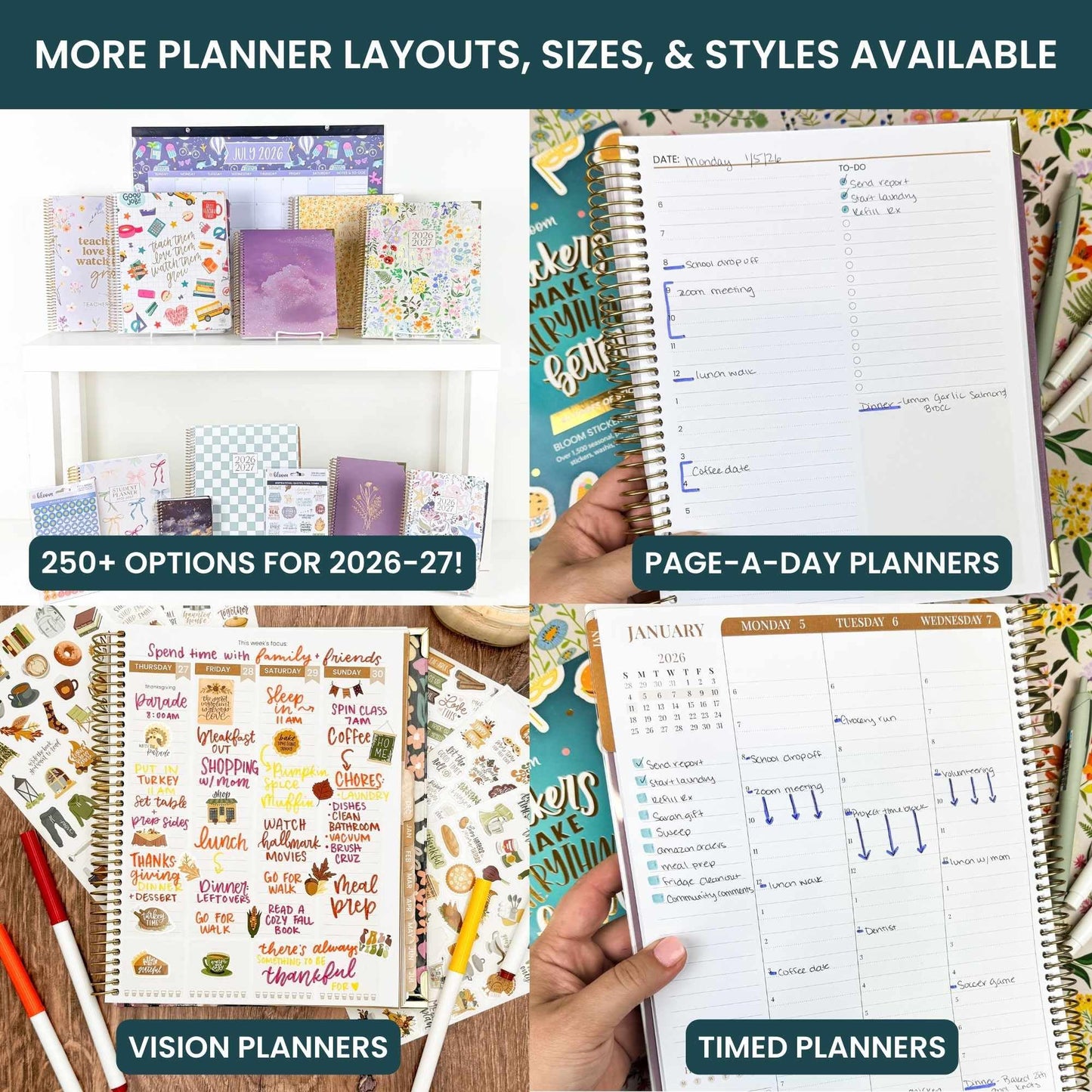 bloom daily planners 2026-2027 Planner - Academic Year (July 2026 - July 2027) Monthly & Weekly Soft Cover Planner for Women - 13 Month Calendar Agenda Book with Stickers - 5.5" x 8.25" - Tan Leopard