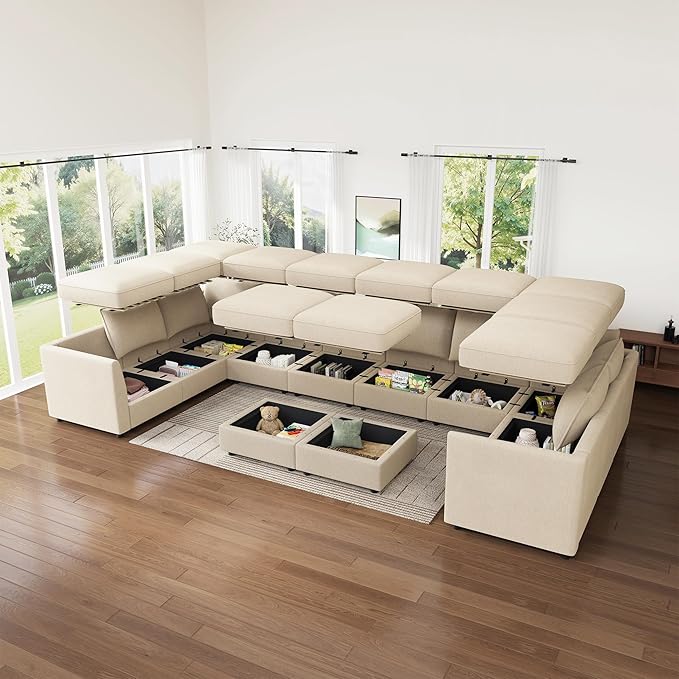 HONBAY Modular Sectional Sofa Sleeper Couch