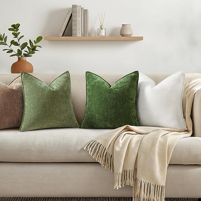 decorUhome Summer Couch Euro Sham Throw Pillow Covers 24x24 Set of 2,
