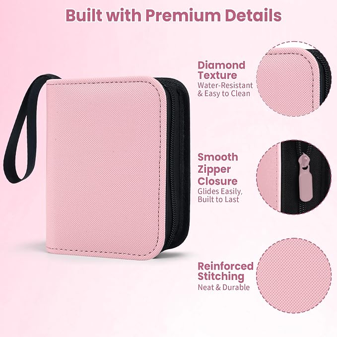 Mini Trading Card Binder Album, 1 Pocket Card Binder with 20 Double-Sided Pages 40 Pockets, Side Loading Small Card Binder for Trading Cards, Single Card Holder Book for Collectors and Kids