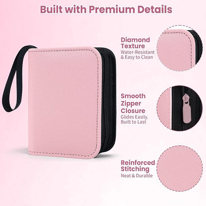 Mini Trading Card Binder Album, 1 Pocket Card Binder with 20 Double-Sided Pages 40 Pockets, Side Loading Small Card Binder for Trading Cards, Single Card Holder Book for Collectors and Kids