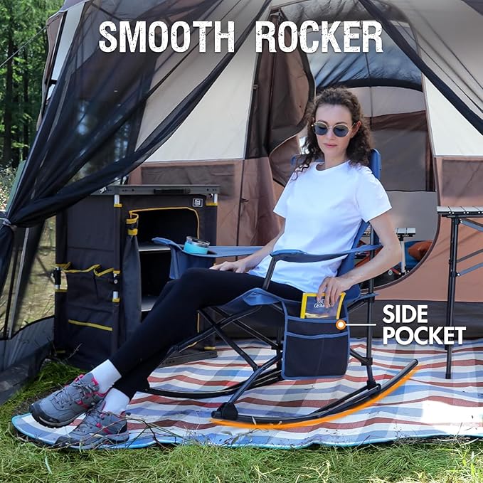 Portal Outdoor Rocking Chair Camping Folding Portable Rocker