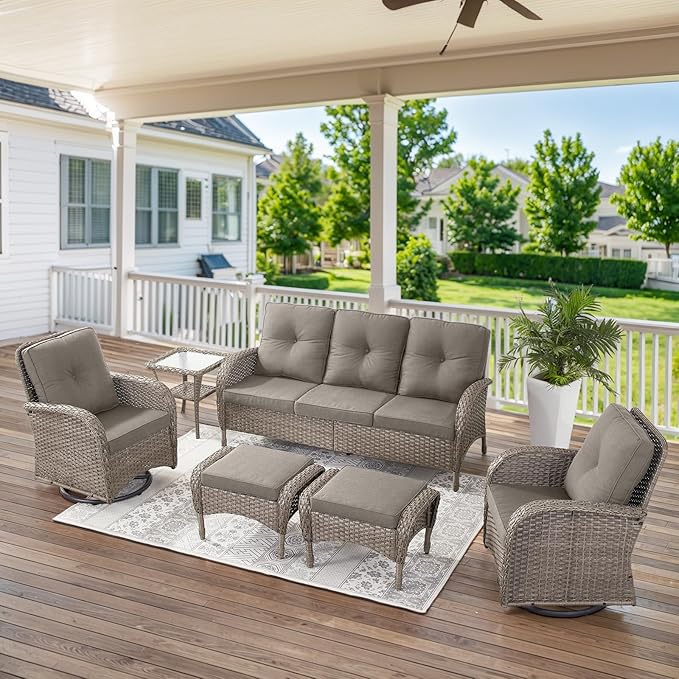 Belord 6 Pieces Wicker Patio Furniture Set