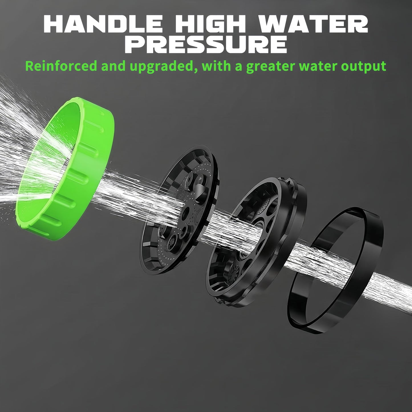 Heyakso Garden Hose Nozzle with 10 Spray Patterns – High Pressure Water Sprayer for Car Washing, Pet Bathing & Lawn Care with Lock Feature & Comfort Grip – Fits All 3/4" Standard Hoses Thread