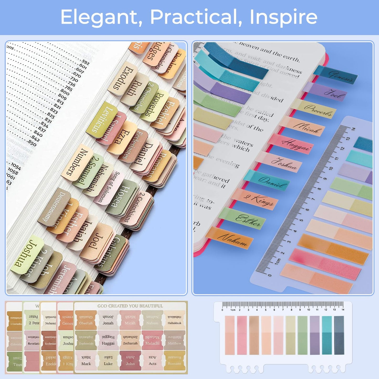 WOBAGMEN 76PCS Bible Study Supplies Kit for Women, Journaling Set with No Bleed Highlighters, Laminated Bible Tabs,Notebook, Quilted Pencil Case, Bible Accessories Set Beginner Christian Gifts