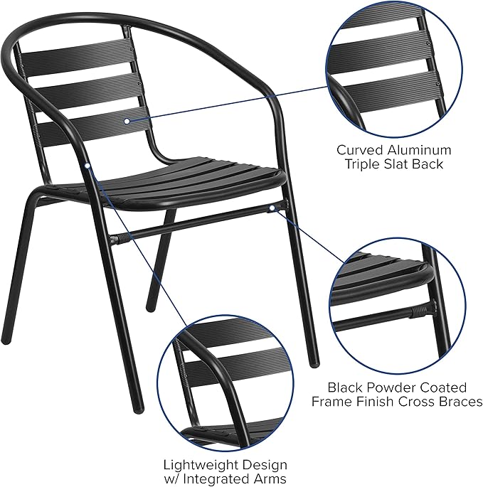 Flash Furniture Lila 5 Piece Patio Dining Set