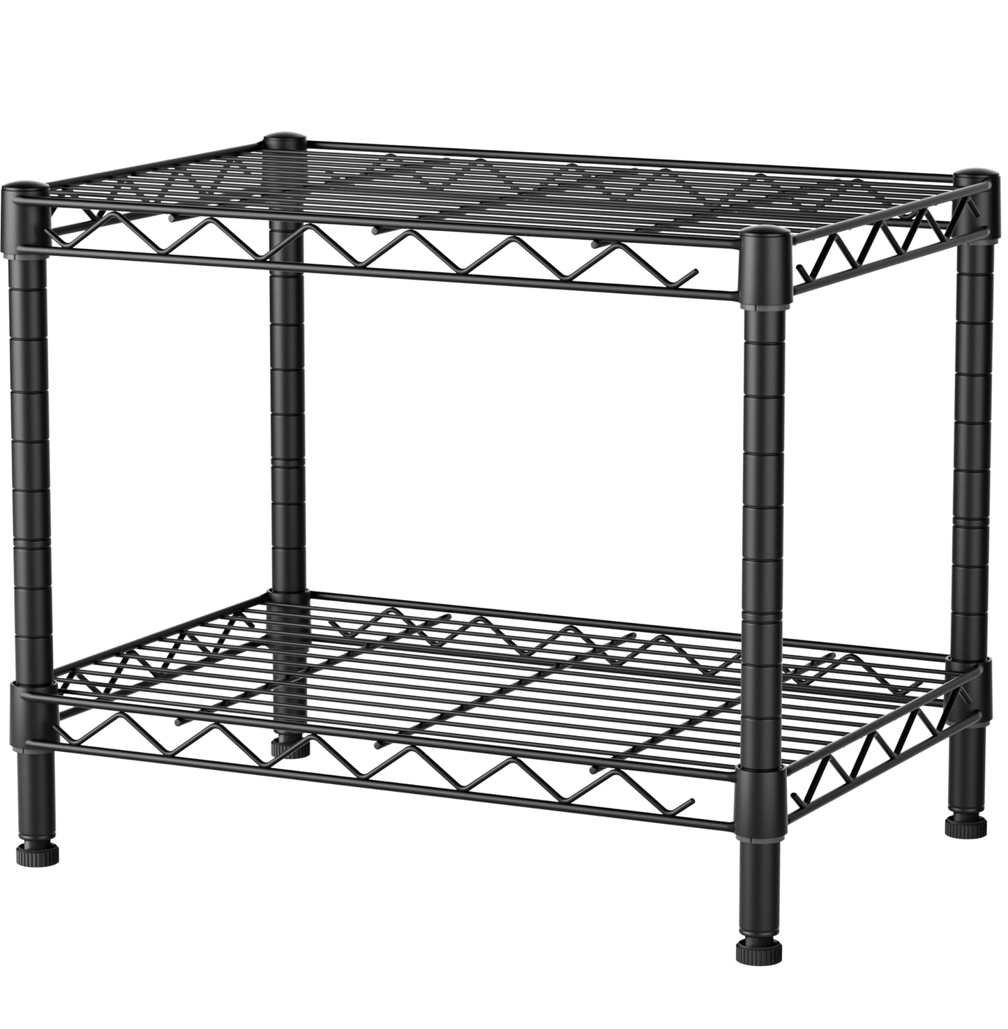 Golpart 4 Tier Shelves Storage Shelf Wire Closet Bathroom Organizers Metal Pantry Kitchen Garage Shelving Unit Laundry Room Organization Home Rack Net Basket Black with Wheels 14”D X 24”W X 48.9”H