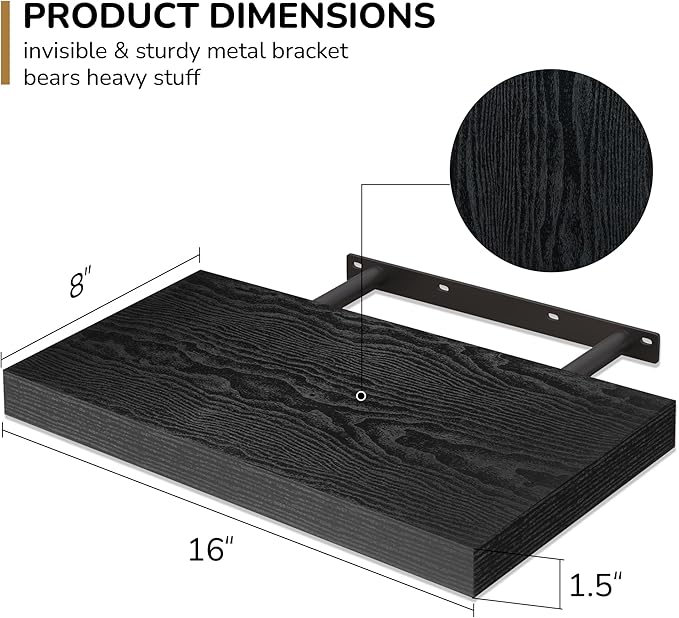 Fun Memories 16 Inch Floating Shelves