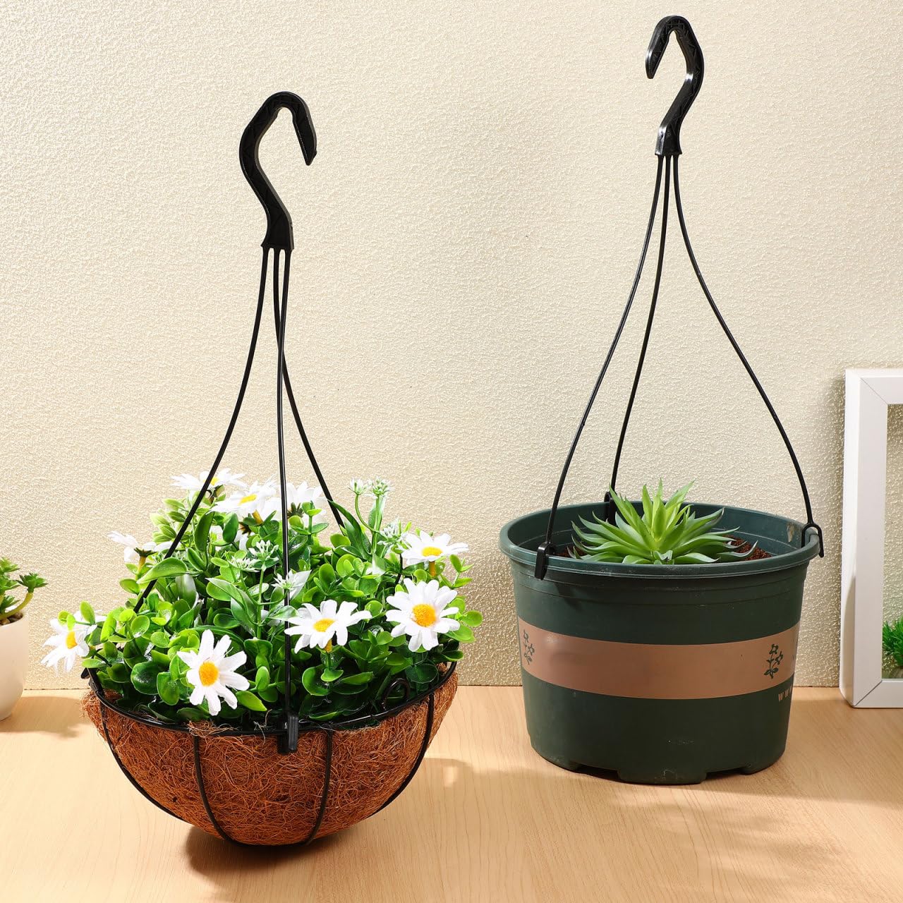 Yardwe 25pcs Plastic Hanging Basket Chains, 13. 78 Inch Garden Planter Hook Hanger Chains for Bird Feeders, Planters,Lanterns and Ornaments