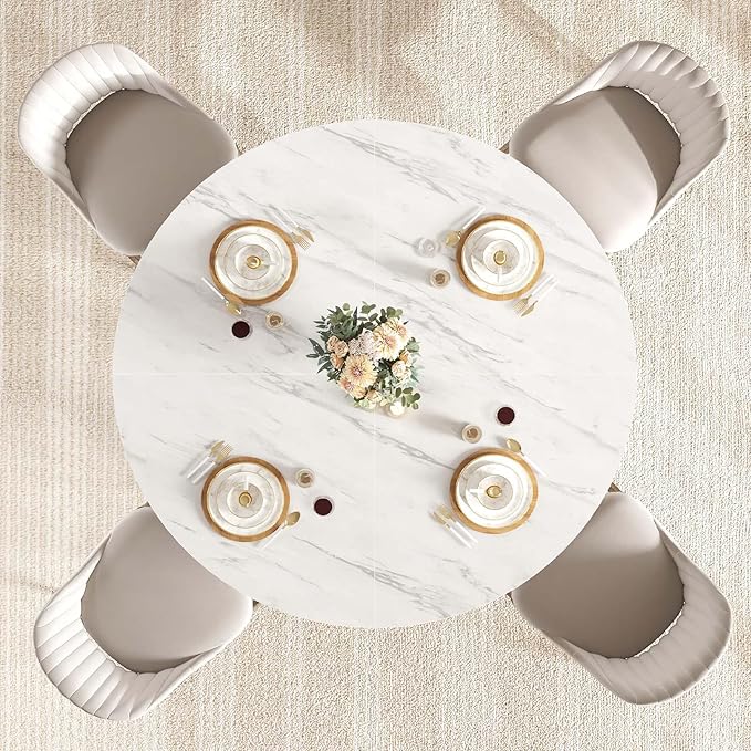 IBF Round Marble Dining Table, Dinner Tables