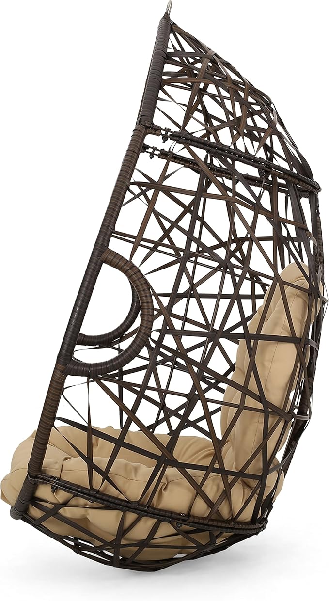 Christopher Knight Home Isaiah Indoor/Outdoor Wicker Tear Drop Hanging Chair