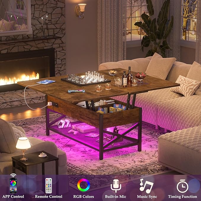 Aheaplus Coffee Table Lift Top