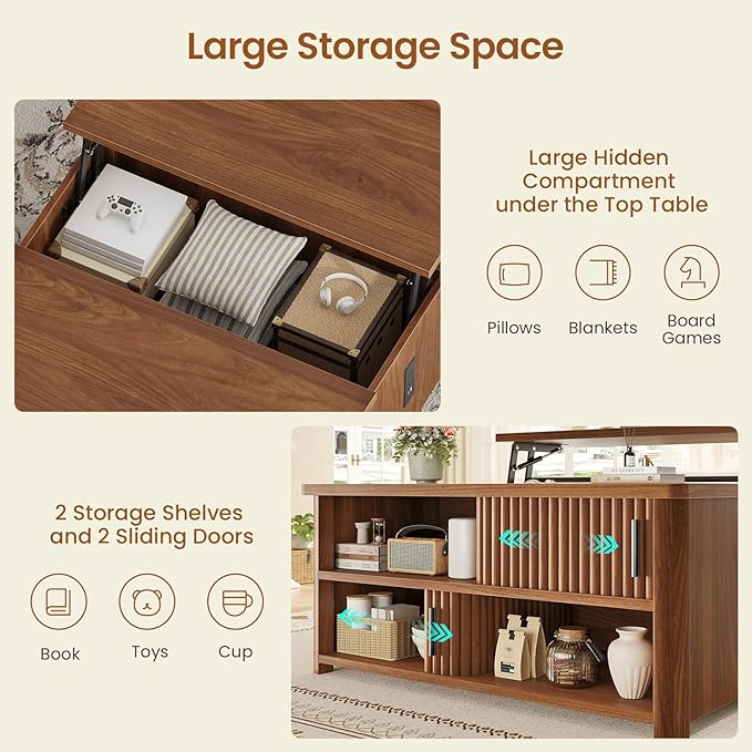 Itaar 31.5" Lift Top Coffee Table
