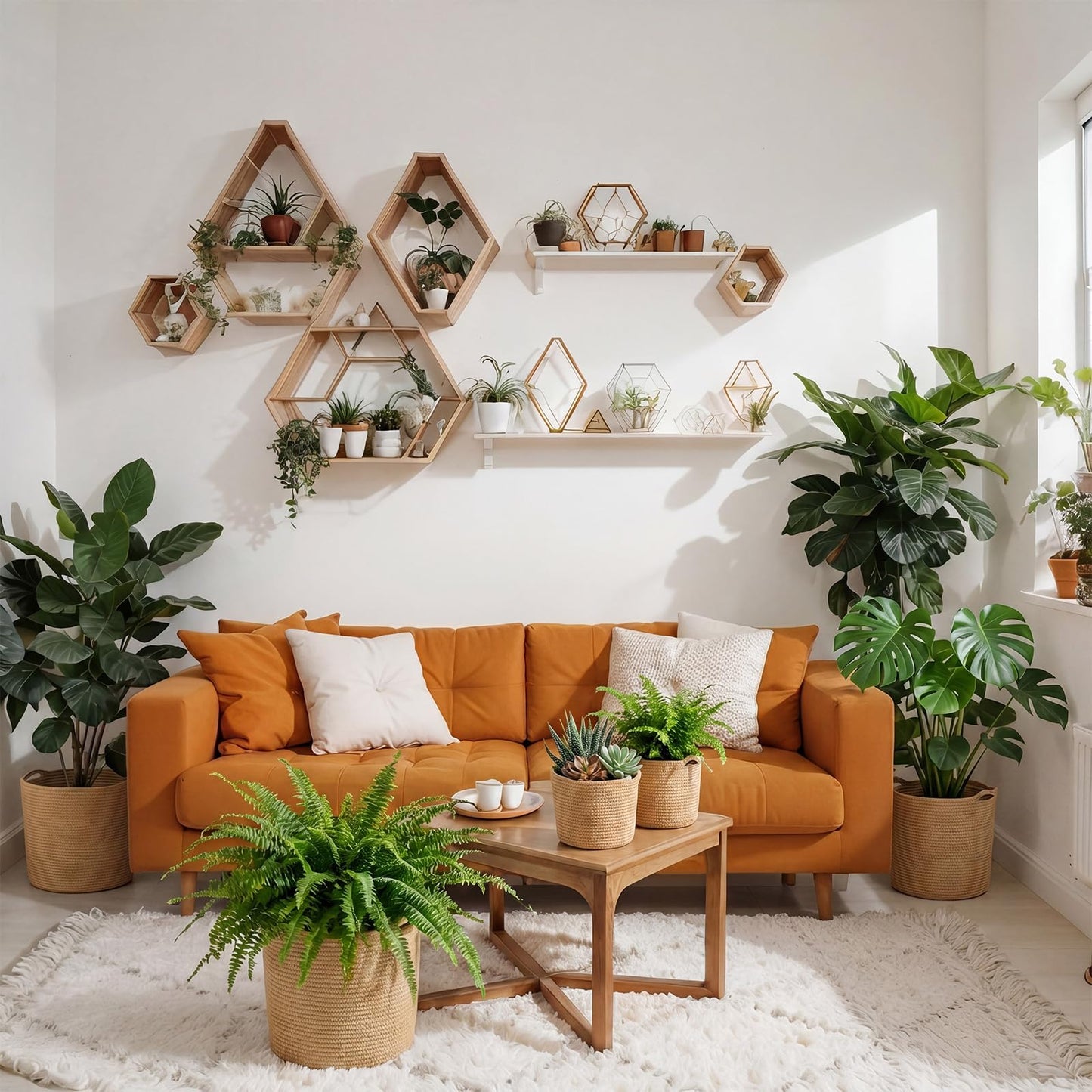 Xuhal 3 Pcs Plant Basket Woven Storage Basket Boho Planter Baskets Modern Woven Flower Tree Pots for Home Decor Blankets Organization (Khaki‌)