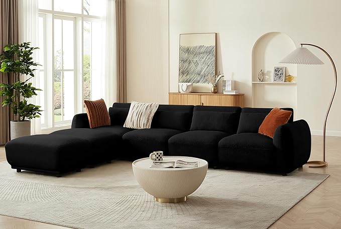 U Shaped Cloud Sectional, Convertible L Shaped Couch