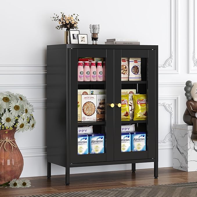 Metal Bathroom Glass Cabinet