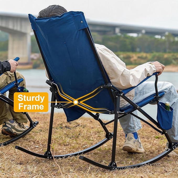 Romswi 2 Pack High Back Portable Rocking Chair