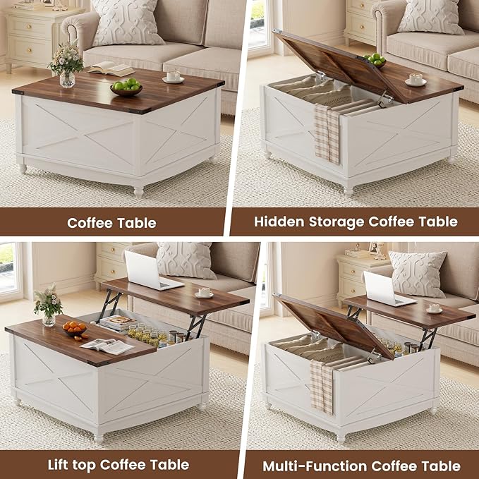 ALLSTAND 31.5" Lift Top Coffee Table