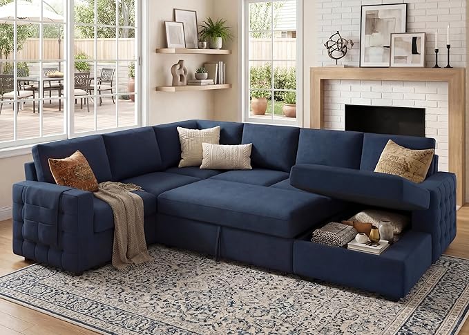 HONBAY Sleeper Sectional Couch