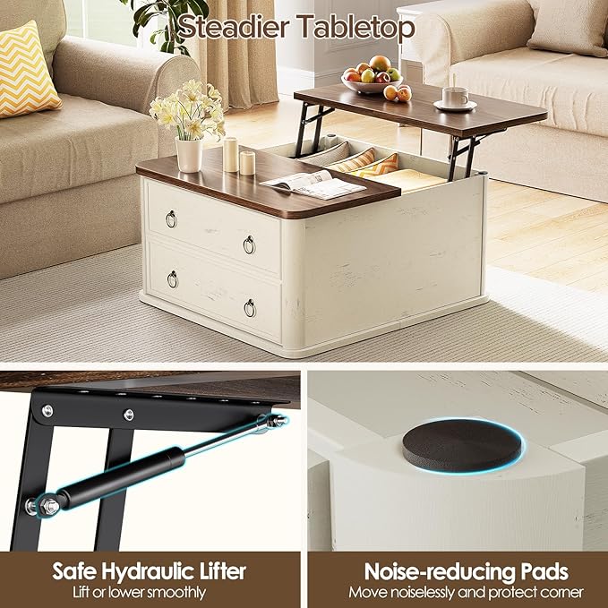 Memobarco 31.5" Lift Top Coffee Table