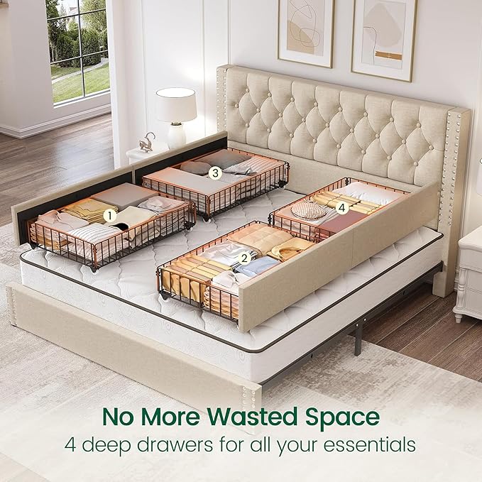 LARMACE King Size Bed Frame