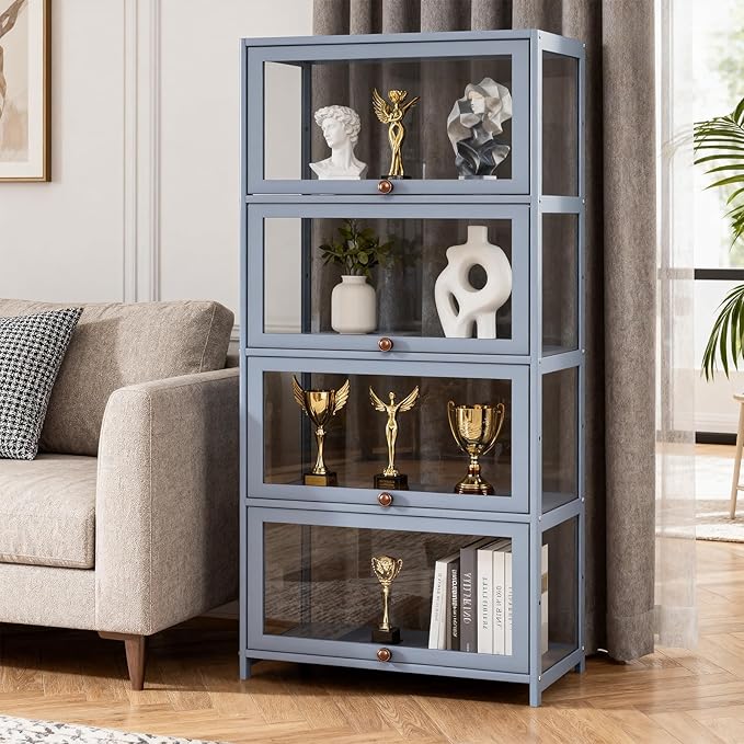 Magshion Display Cabinet, 4-Tier Curio Cabinet