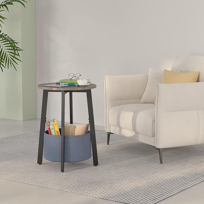 sthmec Small Round Side End Table