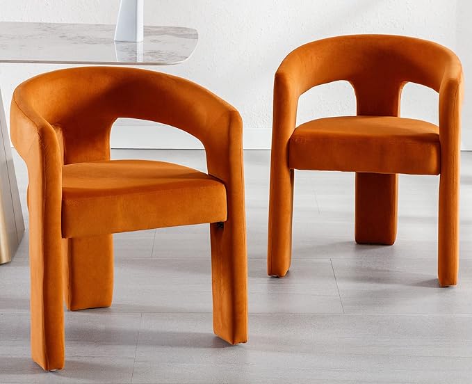 VESCASA Velvet Barrel Dining Chair
