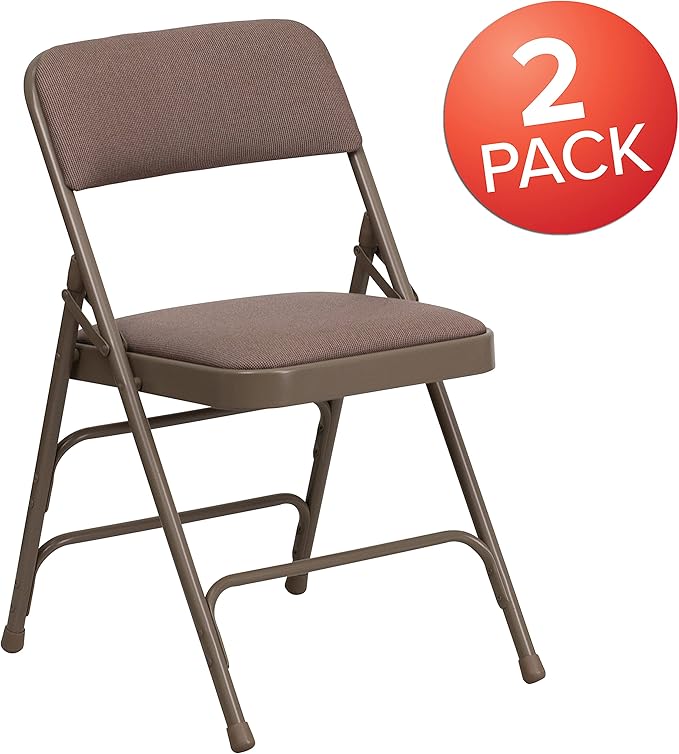 Flash Furniture 2 Pack HERCULES Series Curved Triple Braced & Double Hinged