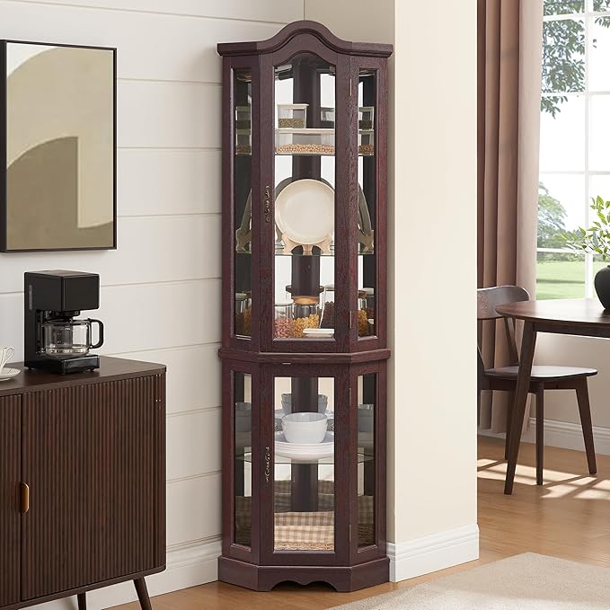 Glass Corner Display Cabinet