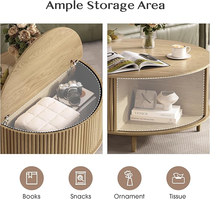 JOINICE, Round Coffee Table
