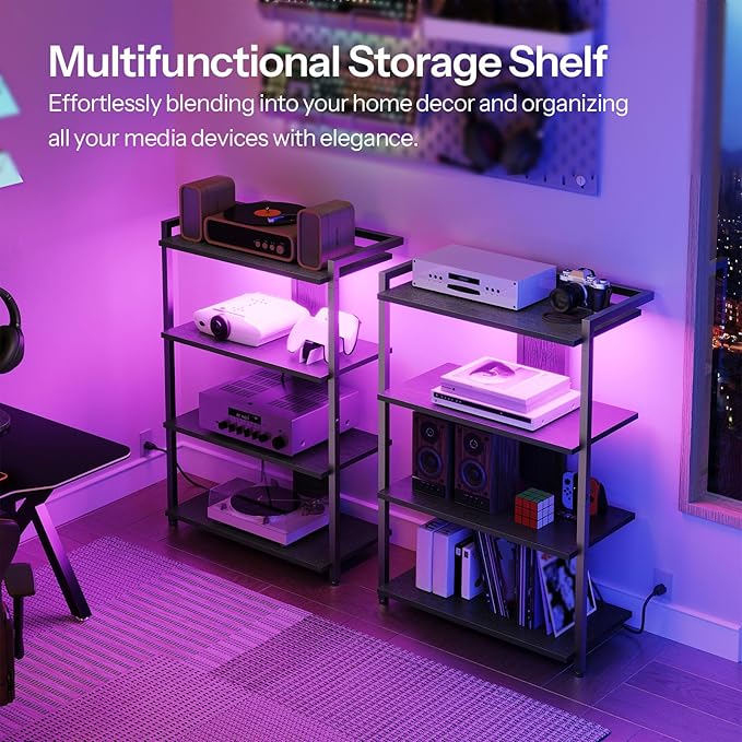 HOOBRO 4-Tier AV Media Stand, Media Console