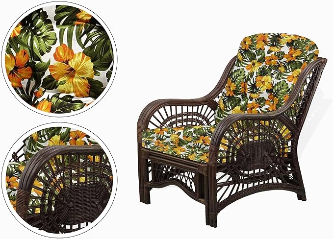 Malibu Lounge Living Accent Armchair Natural Rattan Wicker Handmade Design